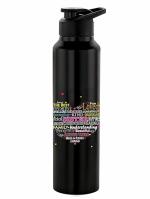 NIRLON Classic Flip UV Printed Single Wall Stainless Steel Sipper Cap Water Bottle 1000ml |Fridge Water Bottle| Office Bottle|Gym Bottle|School Bottle|Treking Bottle|Travel Bottle (Sister Design)