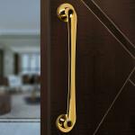 Plantex PVD Gold Zinc alloy Pull-Push Main Door Handle, 14 inch