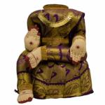 pujaNpujari Varalakshmi Idol Light Violet and Gold Saree Decorative Showpiece (12 Inches)