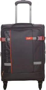 Skybags Snazzy | Cabin Trolley Bag | Soft Sided Luggage | Polyester | Steel Grey