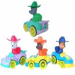 Ktrs Enterprise Paw Patrol Toys For Kids Boys And Girls Set Pup With Vehicles Friction Power Push Along Toys Figurine Paw Patrol Characters With Car Set Full City Superhero Toys (4Pcs_Paw_Vehical)