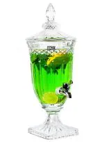 BINZO Glass Dispenser With Tap, For Water, Mocktails, Juice, 2000 ML, Pack Of 1