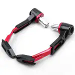 RIDOX 22mm CNC Aluminum Universal Motorcycle Accessories Hand Guard Mountain Bike Handle Bar End Brake Clutch Lever Protective Guards Universal for Bikes (Red, Color May Vary)