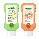 Naturin Combo Pack of 2- Mint Mayo 290g and Tandoori Mayo 290g | Gluten Free | 100% Vegetarian & Eggless Mayonese | Mayonnaise | Marinade or Dip for Tandoor Snacks