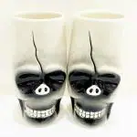 Your Local Store Black And White Round Ceramic Mocktail Lassi Glass, 300 ml (Pack of 2)