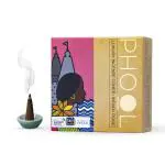 PHOOL - Indian Rose Incense Cones | Charcoal free | 100% certified natural | Pack of 40 sticks | Phool Luxury Incense