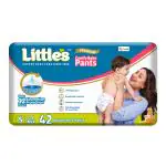 Little's Premium Baby Diapers S Size (Small) Pants Style | 4-8 kg | 42 Count - Pack of 1 | CottonSoft Baby Diaper with Leakage Guard, Wetness Indicator & 12 Hours Absorption 