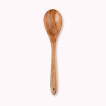 WoCra Wooden Oval-Spoon Flip-Spatula-Ladle Cooking-Serving Soups and Curry-Gravy | Premium Compact Wooden Kitchen Tools | Natural Handmade Neem Wood Spoon for Nonstick Cookware |30 cm Size |1 Piece