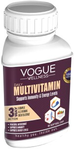 VOGUE Pharmaceuticals Pvt. Ltd. VOGUE Wellness Daily Multivitamin Capsules For Boost Immunity Energy Endurance Muscle Health Stamina minerals Brain Eye & Heart Health Capsules 60 Pcs