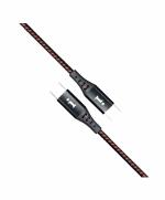 iBall 100W TYPE-C to TYPE-C Braided Charging Cable, Fast Charging 20V 5A, 1.5 m (Black + Red)