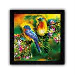 PnF Plastic Framed Poster Of Birds-11614, 13 X 13 Inch