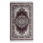 Gaba Carpet Galore Brown Polyester, Polypropylene, Jute Traditional Medallion Design Thick Pile Soft Touch Carpet, 4 X 6 Ft