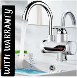 Assortire Electric Wall Mount Water Heater And Tankless Fast Water Heating Tap Instant Hot Kitchen Faucet - With Digital Display, Instant Electric Water Geyser For Bathroom Household (pack of 1)