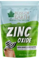 Bliss of Earth 453gm Zinc Oxide Powder NON Nano & Uncoated for Cosmetic & DIY Products Sunscream, Soap, Lotion