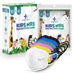 Careview Kids N95 Face Mask (Pack of 5 + 1 Free), MIX Colors,5 Layered Filtration, DRDO, BIS (ISI),CE Certified, Ear Loop Style, MULTICOLOR (KIDS-N95-MASK)