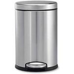 SHIVOM STEELS Stainless Steel Step-On Plain Pedal Garbage BIN with Plastic Bucket (11 LTR)