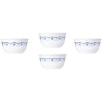 CORELLE Livingware Morning Blue 325 ml Soup Bowl Pack Of 4 Glass Soup Bowl (Multicolor, Pack of 4)