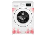 Divinedesigns Multicolor Vinyl Floral Corner Red Washing Machine Sticker - 22 X 33 Inch