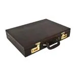 PRD Craft International Expandable Briefcase for Men Genuine Leather Suitcase with Combination Lock For Office and Business, Brown