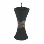 Vardhman Ceramics One Piece Wash Basin Pedestal Free Standing-KOLAN-08