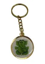 Fine Blessings Round Ganpati Keychain