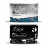 Oxyglow Herbals Oxyglow Herbals Diamond Facial Kit 50G And Oxyglow Herbals Charcoal Facial Kit 50G (Pack Of 2)