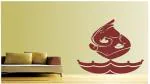Asmi Collections 85 cm Asmi Collections PVC Wall Stickers Auspicious God Ganesha and Diya(Maroon) Sticker (Pack of 1) | Wall Sticker | waterproof wall sticker