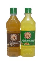 AV AROGYA Cold pressed Gingelly/ sesame oil 500 ML + Groundnut oil 500 ML (500 ML X 2) PACK OF 2