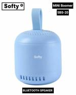 SOFTY SBS-20 Mini Boomer TWS Wireless Bluetooth Speaker (USB PENDRIVE, Memory Card,FM, MIC, Option) - Blue