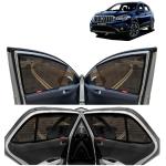Kingsway Car Magnetic Sun Shades Curtains for Maruti Suzuki S Cross, Model Year : 2018 - 2019, Half Cut in Front Window, Color : Black, Cotton Mesh, Complete Set of 4 Piece