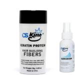 Osking 28 grams Hair Building in Black Color & Fiber Hair Fiber Spray 35 ml combo set
