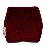 Style Homez HAUT Collection, Square Poof Bean Bag Ottoman Stool Large Size Maroon Color in Premium Velvet Fabric, Cover Only