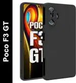 XOVO Back Cover for POCO F3 GT 5G (Black, Dual Protection, Silicon, Pack of 1)