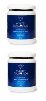 WHITE DIAMONDS Petroleum Jelly 1 Kg | For Soft & Smooth Skin | Heals and Protects Rough Skin, Chapped Lips, and Cracked Heels | Pack of 2