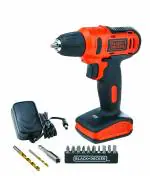 Black Decker 12 V Plastic Reversible Drill Machine with Batteries