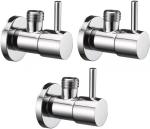 LIVEFAST Silver Stainless Steel Angle Cock Faucet - Wall Mount Installation Type (Pack Of 3)
