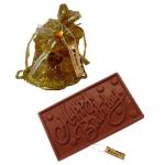 MOSHIKS Golden Tray and Happy Birthday Bar; White Chocolate Combo; 260 GMS