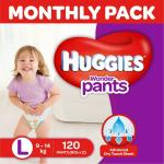 Huggies Wonder Pants Baby Diapers 9 Months Large 60 Pieces| Pack of 2