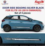 FALCON CAR DOOR SIDE BEADING IN SILVER BLACK FOR ELITE i20 2019 ONWARDS