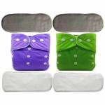 BADAL KIDZ Premium Quaility Baby Cloth Diapers and Wet Free Insert Pads | 2 Cloth Diapers and 4 Insert Pads | Color- Multicolor | Size-L