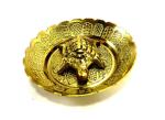 ORIVILLE Handmade Solid Metal Vastu and Feng Shui Tortoise with Bowl for Good Luck (8 x 4 cm)