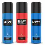 ENVY Dark, Fiery & Nitro Deo - 120ML Each (Combo Pack of 3) | Long Lasting Deodorant for Men