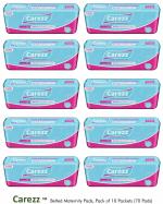 Carezz Belted Hospital Maternity Pads | 70 Pads | Pack of 10 Packets | Heavy flow use after child birth for women