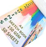 KRASHTIC Top Spiral Bound Drawing Pad Set of 1 A4 Size 150 GSM Paper For Kids ,Artist & Creater