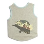 Ruse Born to Cook Printed Grey and Blue Cotton Sleeveless Dog Sweatshirt Tank T Shirt - L