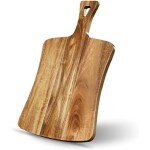 NABIL CREATION Wood Cutting Board Decorative Wooden Serving Board for Kitchen and Dining for Meat, Cheese, Bread, Vegetables &Fruits (Catch Design)