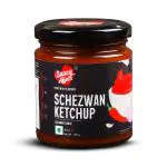 Saucy Affair Schezwan Ketchup Sauce for Noodles Rice & Momos - 180g | Spicy Chinese Sauce | Natural Ingredients | Schezwan Chilli Garlic Sauce | Dips Spreads To Dressing, Marinate & Cook (Pack of 1)