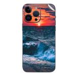 GADGETSWRAP Printed Vinyl Skin Sticker for Apple iPhone 14 Pro Max - ocean during sunset