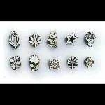 AN HANDICRAFT Rosewood Hand-Carved Printing Stamp (1-1.5inch) - Set of 10 Pieces