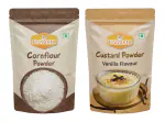 Fruvanta Custard Powder (100gm) & Cornflour Powder/Corn Strach/Ararot Powder/Makkai Powder (100gm) . (Pack of 2)